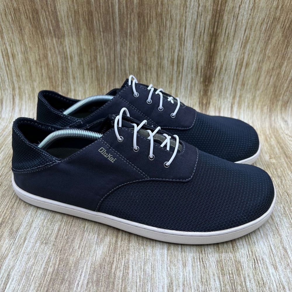 OluKai Nohea Moku Men's Size 12 Navy Blue Mesh Boat Shoe Sneakers Casual Comfort